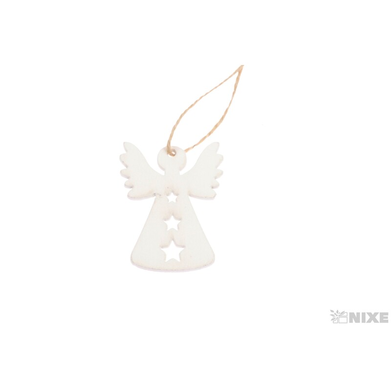 ZÁVĚS ANDĚL 4x5cm 10ks*BÍLÁ