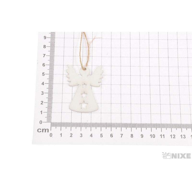 ZÁVĚS ANDĚL 4x5cm 10ks*BÍLÁ