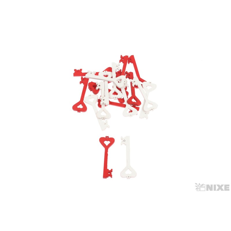 KLÍČE 1,5x5cm 18ks*MIX BAREV