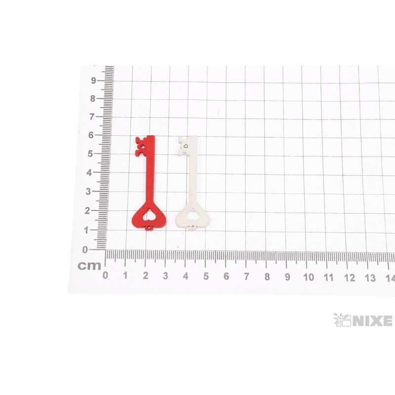 KLÍČE 1,5x5cm 18ks*MIX BAREV