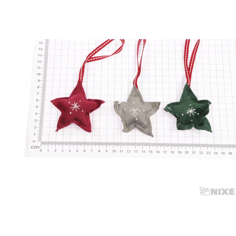 ZÁVĚS HVĚZDA 7cm 3ks*