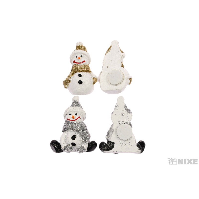 SNĚHULÁK NALEP. 3,5cm 8ks*MIX BAREV