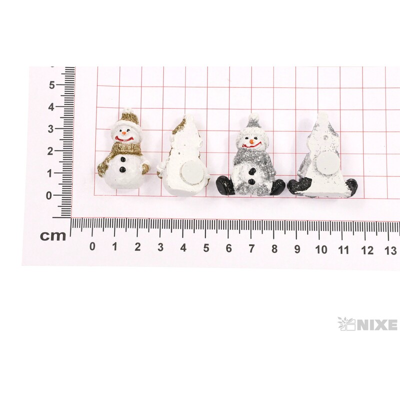 SNĚHULÁK NALEP. 3,5cm 8ks*MIX BAREV