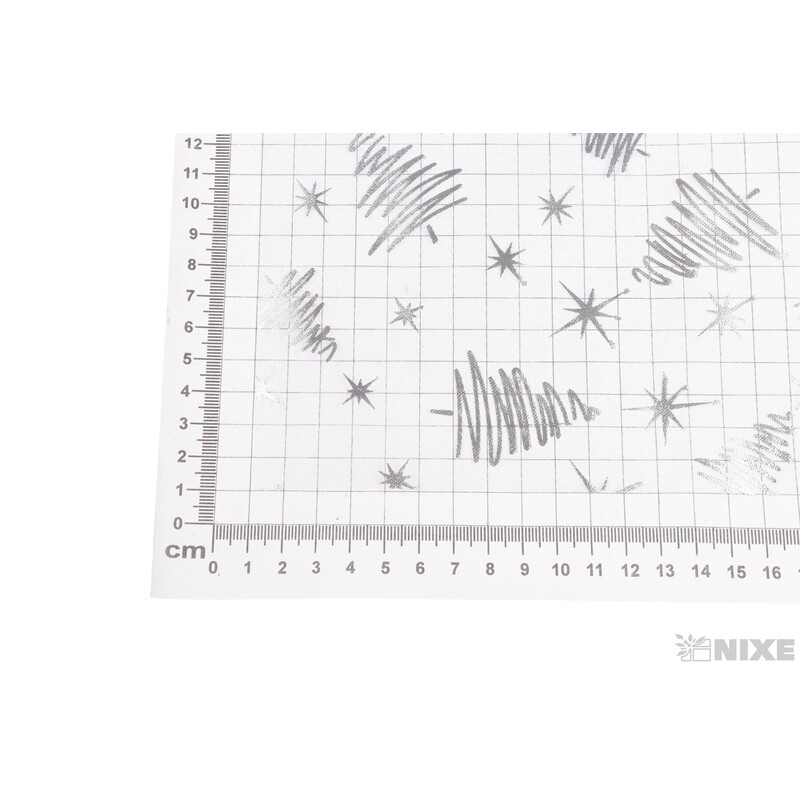 ORGANZA VZOR 697 39cmx10yd*STŘÍBRNÁ