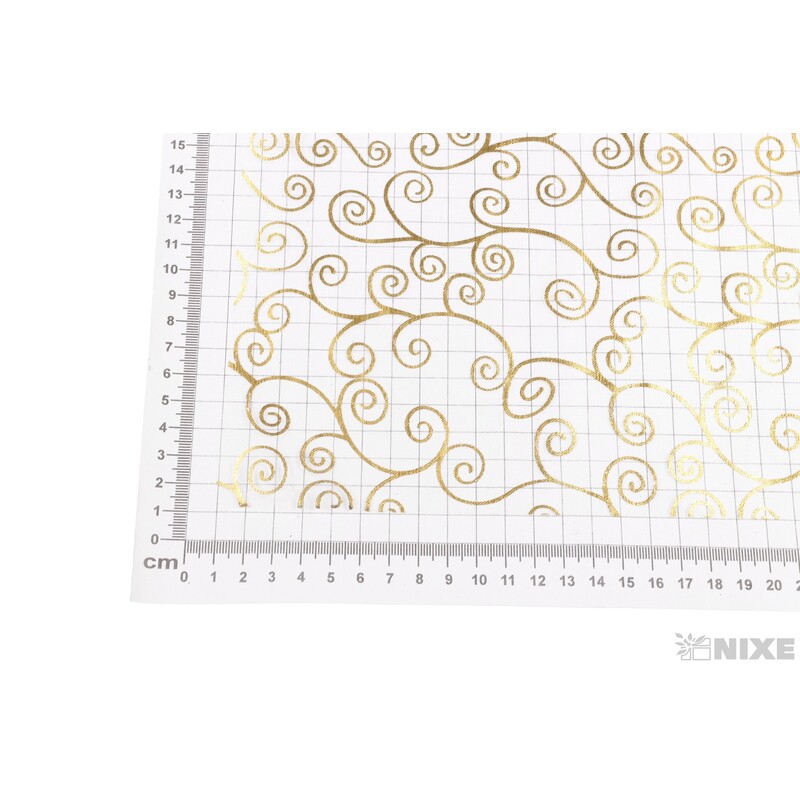 ORGANZA VZOR 706 39cmx10yd*ZLATÁ