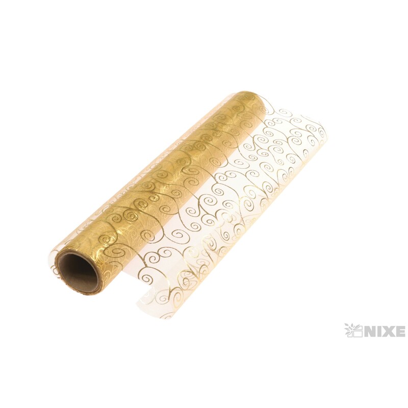 ORGANZA VZOR 706 39cmx10yd*ZLATÁ