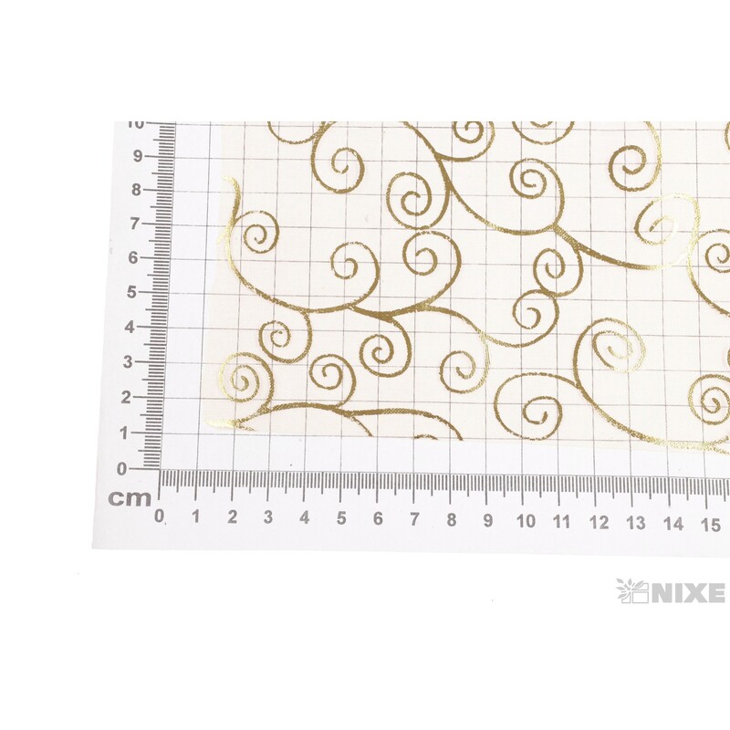 ORGANZA VZOR 706 39cmx10yd*ZLATÁ