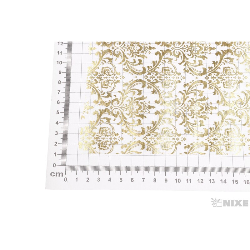 ORGANZA VZOR 698 39cmx10yd*ZLATÁ