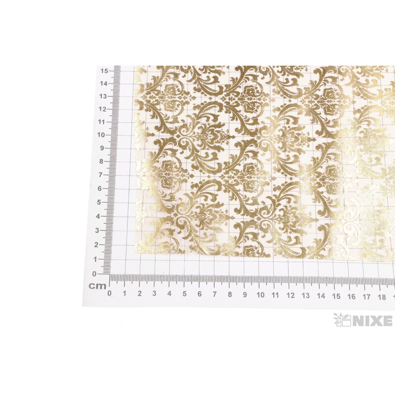 ORGANZA VZOR 698 39cmx10yd*ZLATÁ
