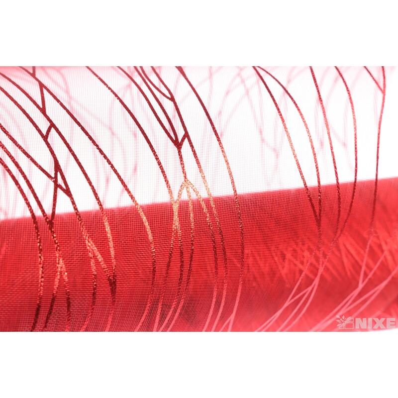 ORGANZA VZOR 700 39cmx10yd*ČERVENÁ
