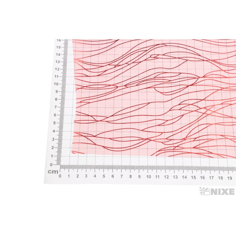 ORGANZA VZOR 700 39cmx10yd*ČERVENÁ