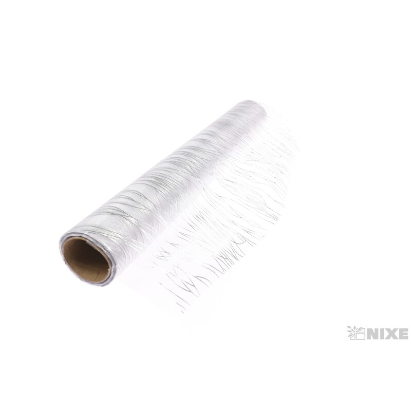 ORGANZA VZOR 700 39cmx10yd*STŘÍBRNÁ