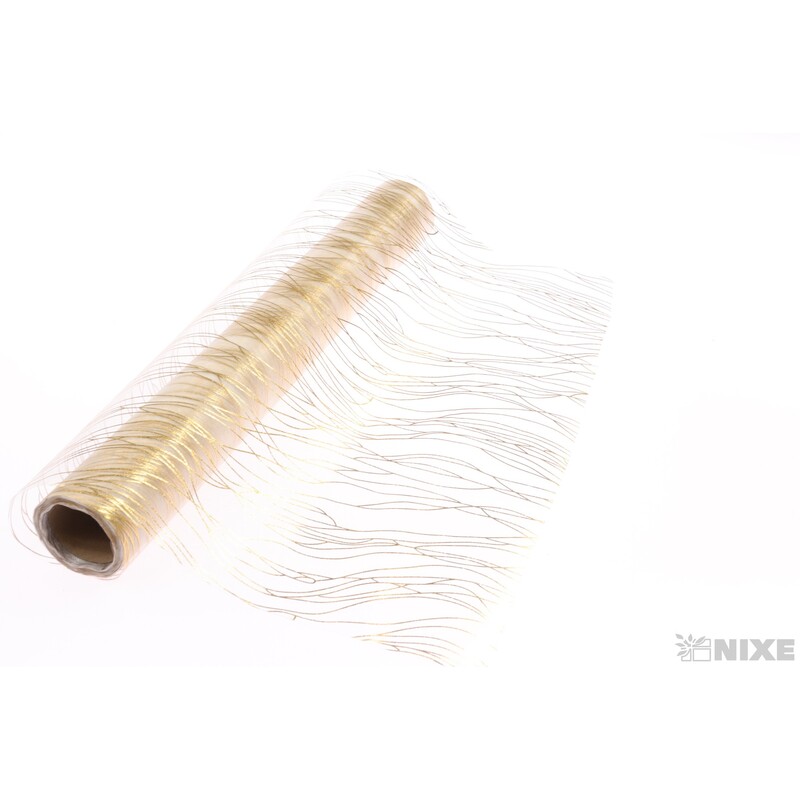 ORGANZA VZOR 700 39cmx10yd*ZLATÁ