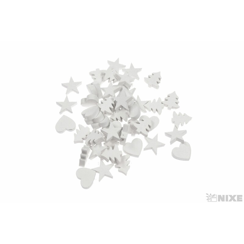 VÁNOCE D 48ks 1,5cm*BÍLÁ