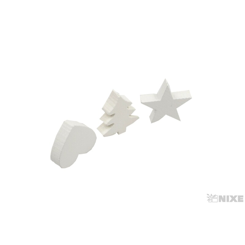 VÁNOCE D 48ks 1,5cm*BÍLÁ