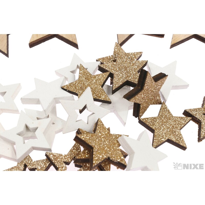 HVĚZDA D 26ks 3-5cm*MIX BAREV