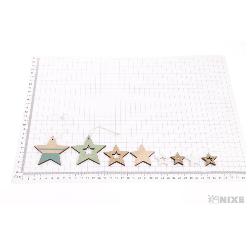 HVĚZDA D 26ks 3-5cm*MIX BAREV