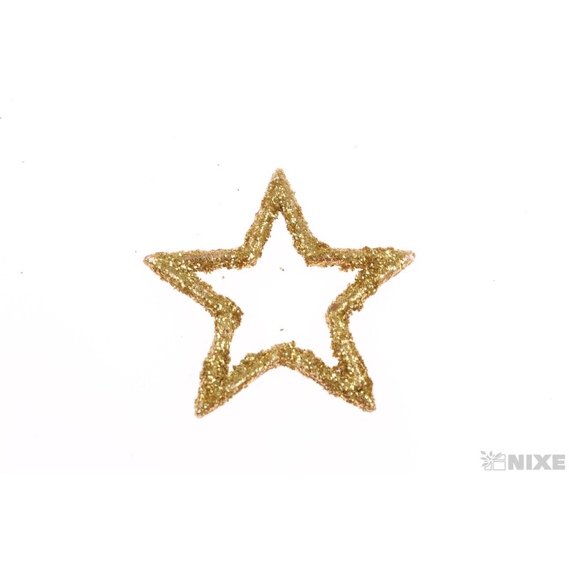 HVĚZDA 12ks 4cm*ZLATÁ