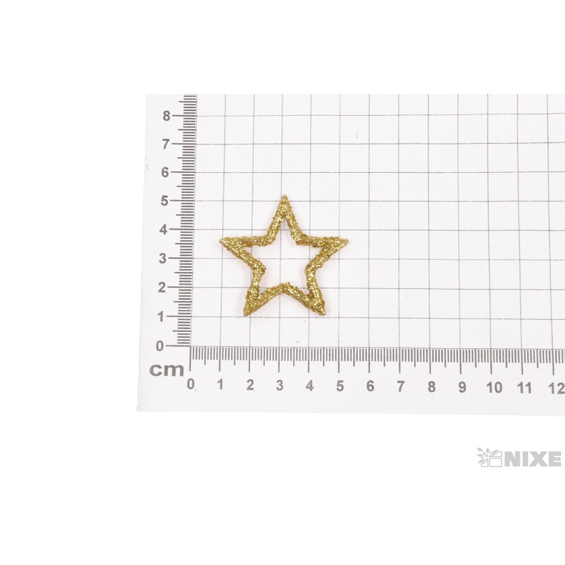 HVĚZDA 12ks 4cm*ZLATÁ