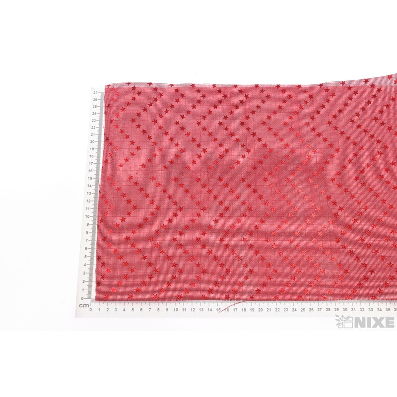 ROLE JUTA HVĚZDA 28cmx5yd*ČERVENÁ