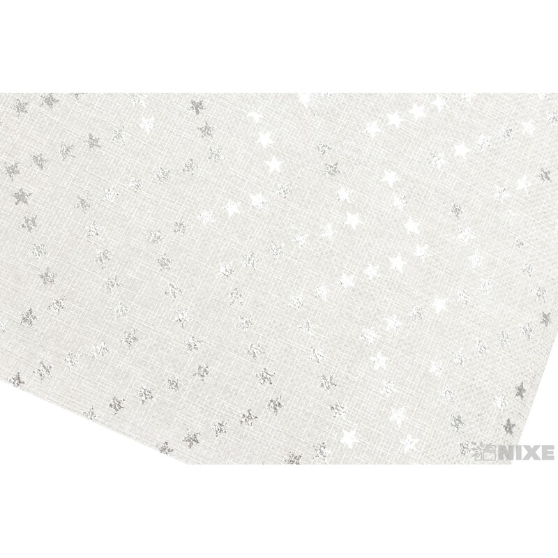 ROLE JUTA HVĚZDA 28cmx5yd*STŘÍBRNÁ