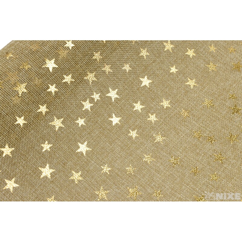 ROLE JUTA HVĚZDA 28cmx5yd*ZLATÁ