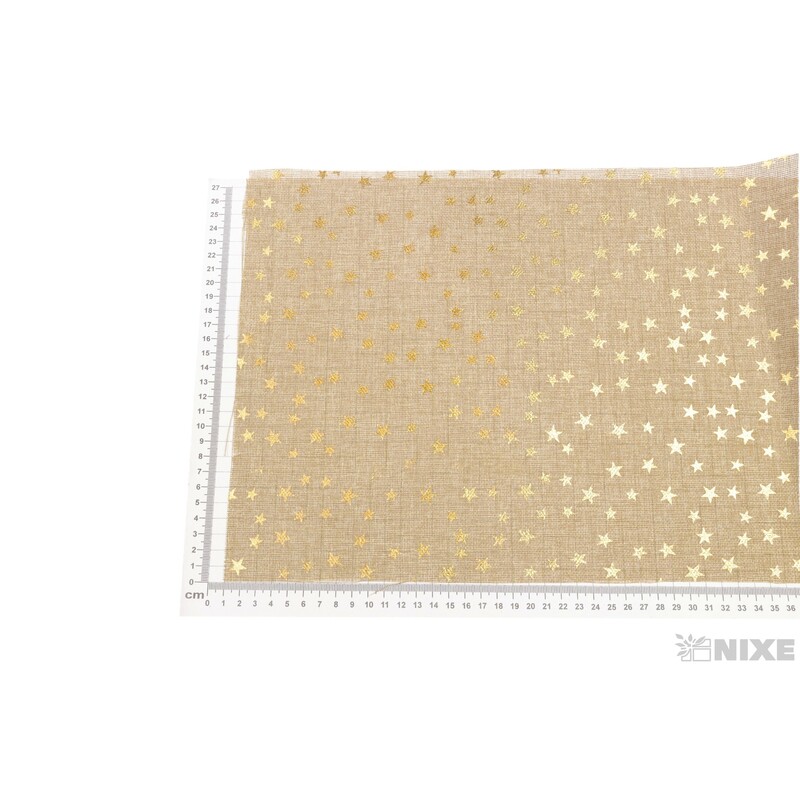 ROLE JUTA HVĚZDA 28cmx5yd*ZLATÁ