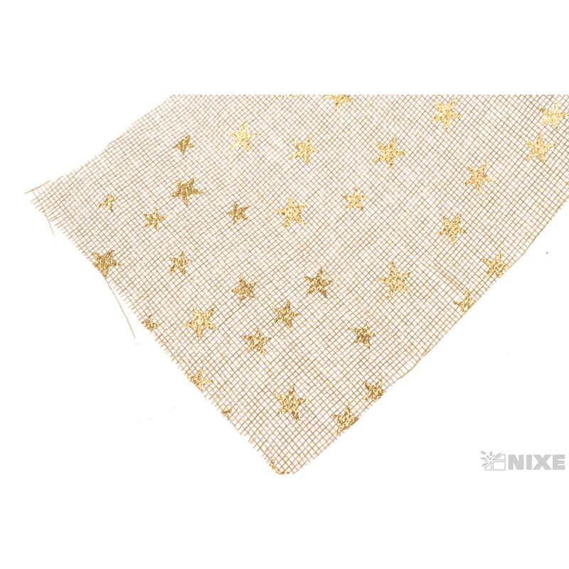 STUHA JUTA HVĚZDY 12cmx5yd*PŘÍRODNÍ