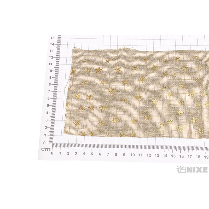 STUHA JUTA HVĚZDY 12cmx5yd*PŘÍRODNÍ