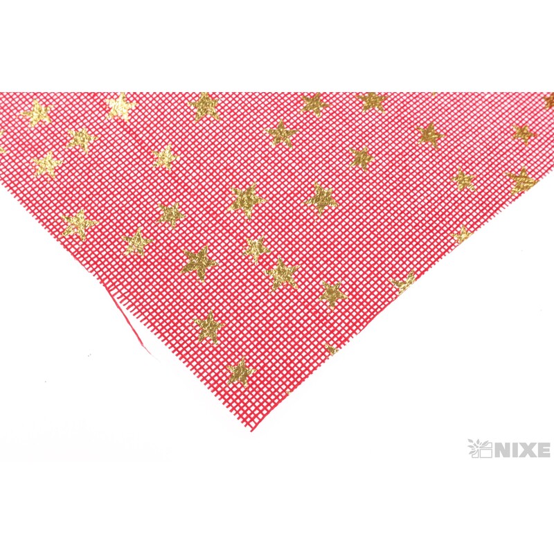 STUHA JUTA HVĚZDY 12cmx5yd*ČERVENÁ