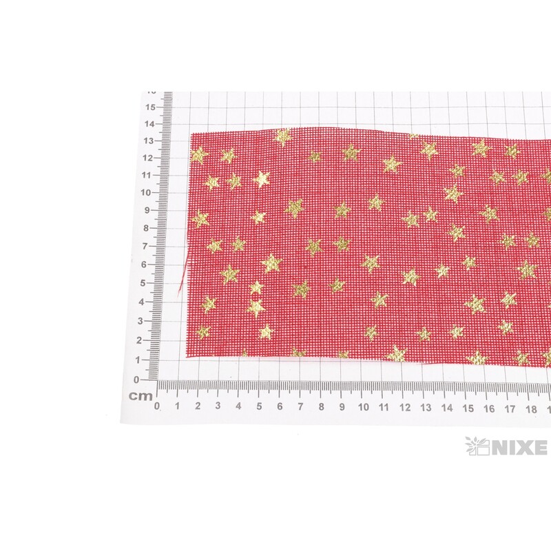 STUHA JUTA HVĚZDY 12cmx5yd*ČERVENÁ