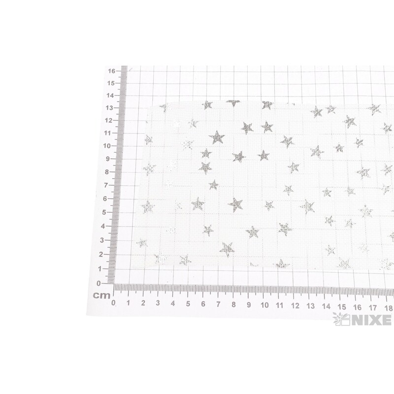 STUHA JUTA HVĚZDY 12cmx5yd*BÍLÁ