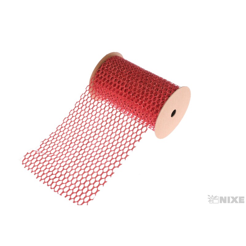 STUHA BROKÁT 12cmx5yd*ČERVENÁ