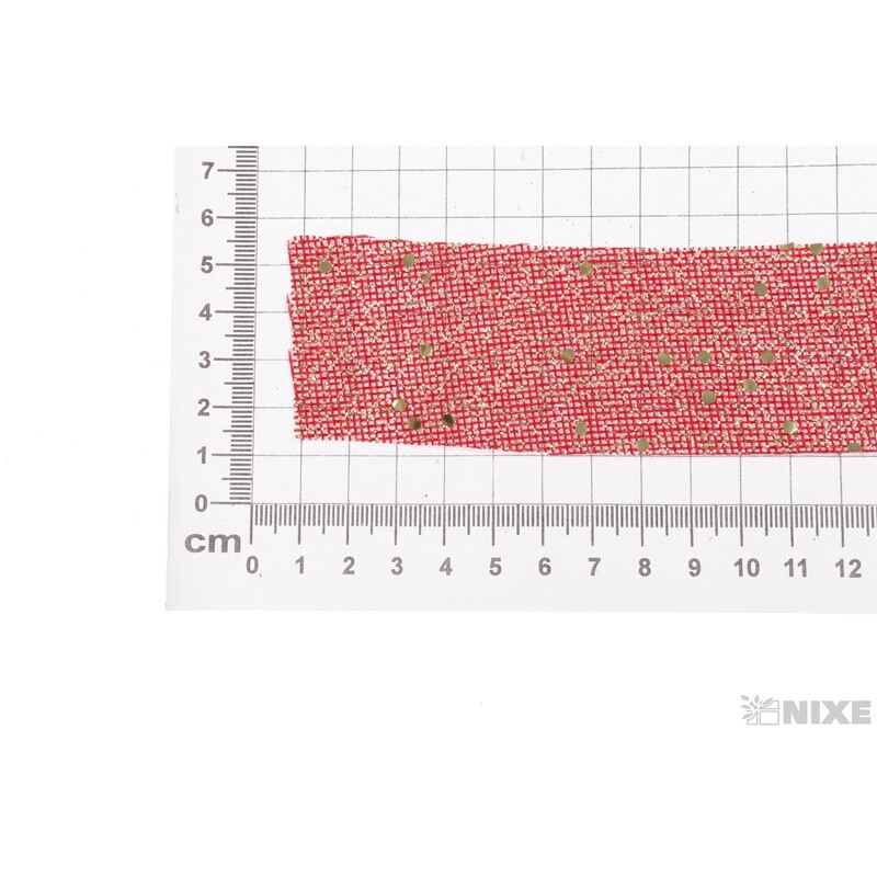 STUHA JUTA BROKÁT 4cmx7yd*ČERVENÁ
