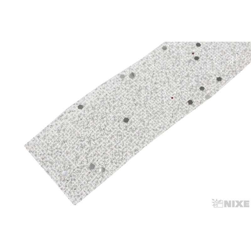 STUHA JUTA BROKÁT 4cmx7yd*BÍLÁ