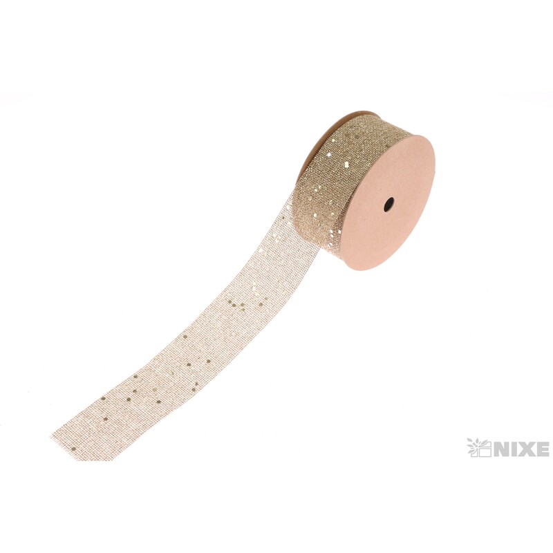 STUHA JUTA BROKÁT 4cmx7yd*ZLATÁ