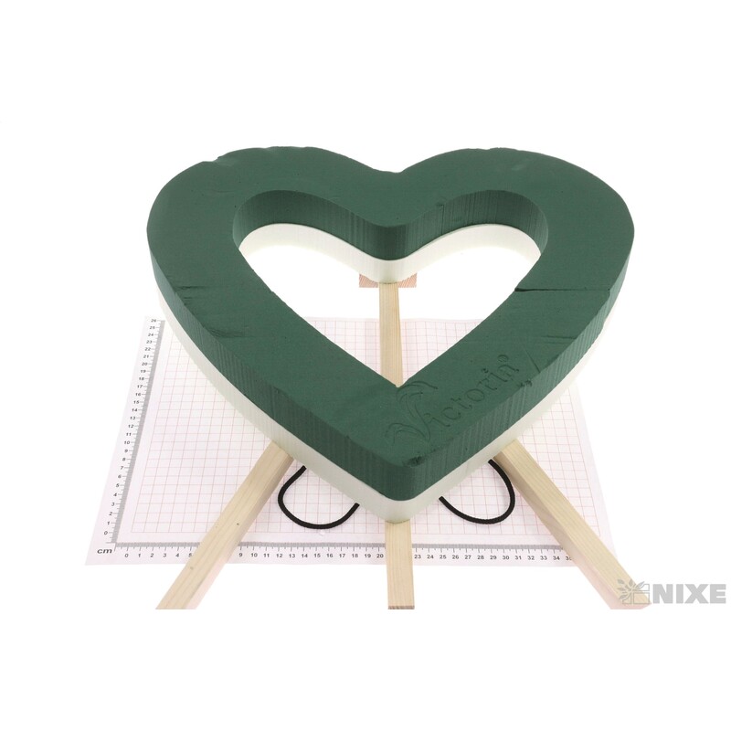 SRDCE STOJAN OTEV. 47x40x6cm*ZELENÁ