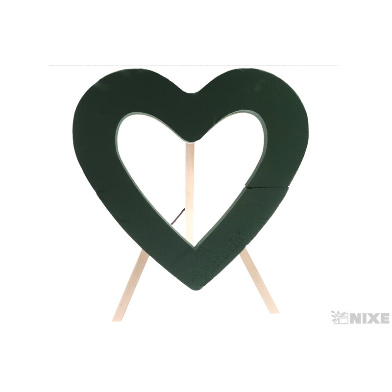 SRDCE STOJAN OTEV. 63x53x6cm*ZELENÁ