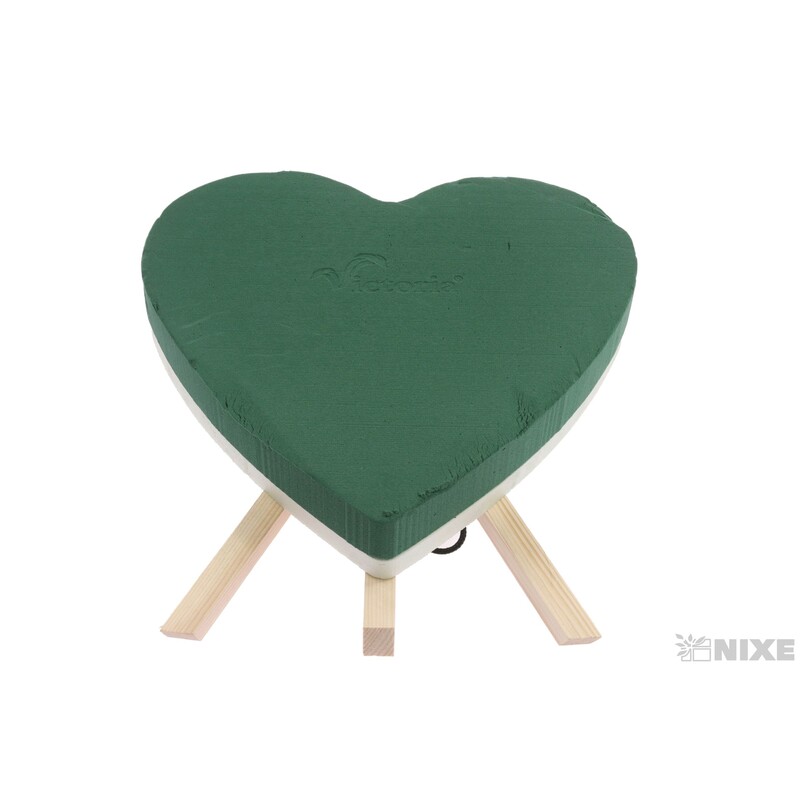 SRDCE STOJAN PLNÉ 38x33x6cm*ZELENÁ