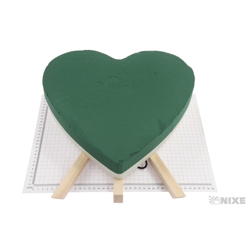 SRDCE STOJAN PLNÉ 38x33x6cm*ZELENÁ