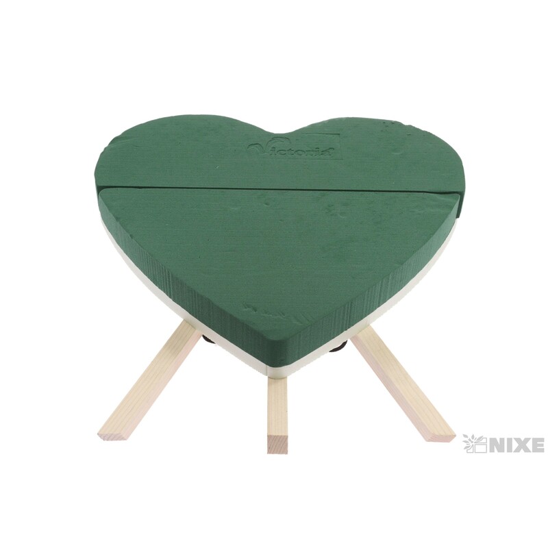 SRDCE STOJAN PLNÉ 47x40x6cm*ZELENÁ