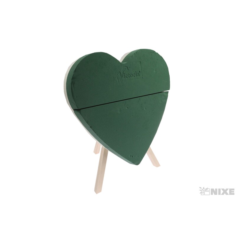 SRDCE STOJAN PLNÉ 47x40x6cm*ZELENÁ