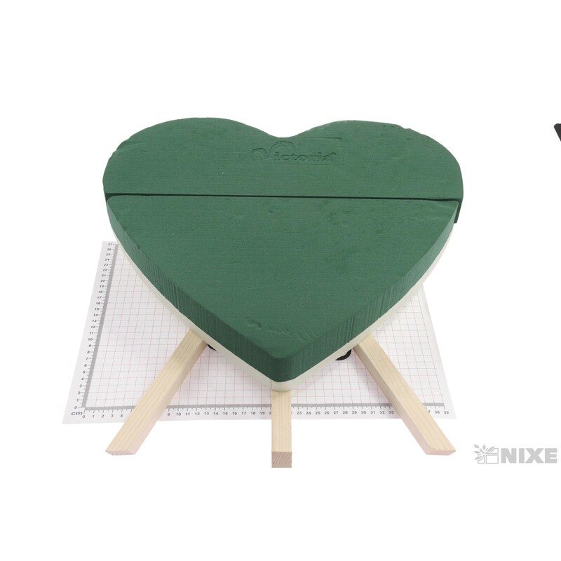 SRDCE STOJAN PLNÉ 47x40x6cm*ZELENÁ