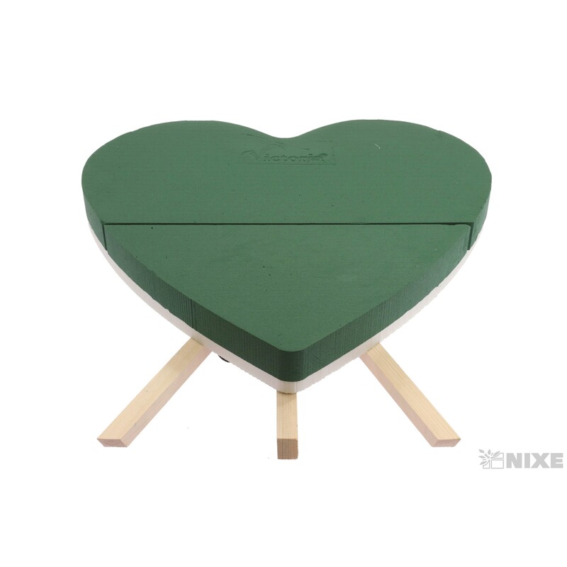 SRDCE STOJAN PLNÉ 52x44x6cm*ZELENÁ