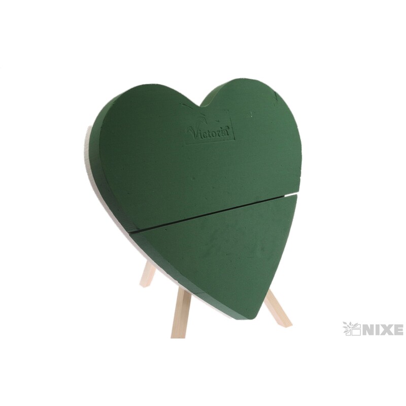 SRDCE STOJAN PLNÉ 52x44x6cm*ZELENÁ