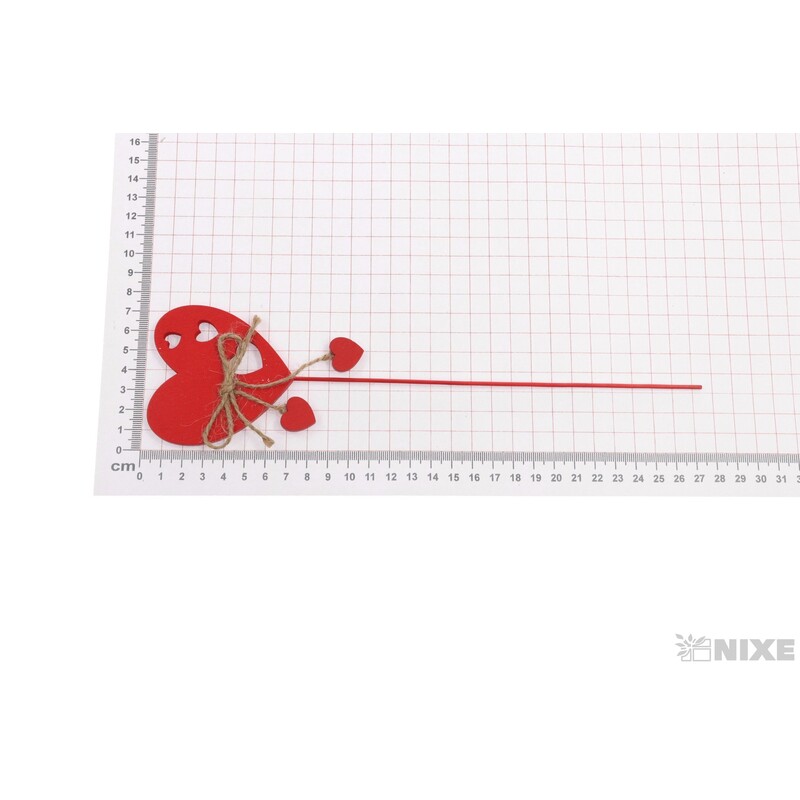 ZÁPICH SRDCE 7x27cm 10ks*ČERVENÁ