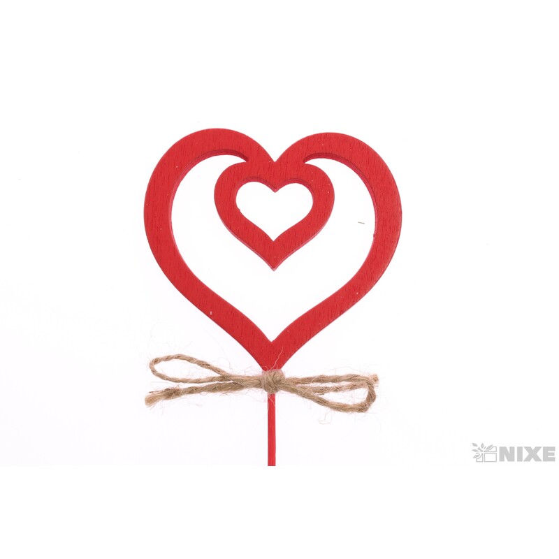 ZÁPICH SRDCE 7x27cm 10ks*ČERVENÁ