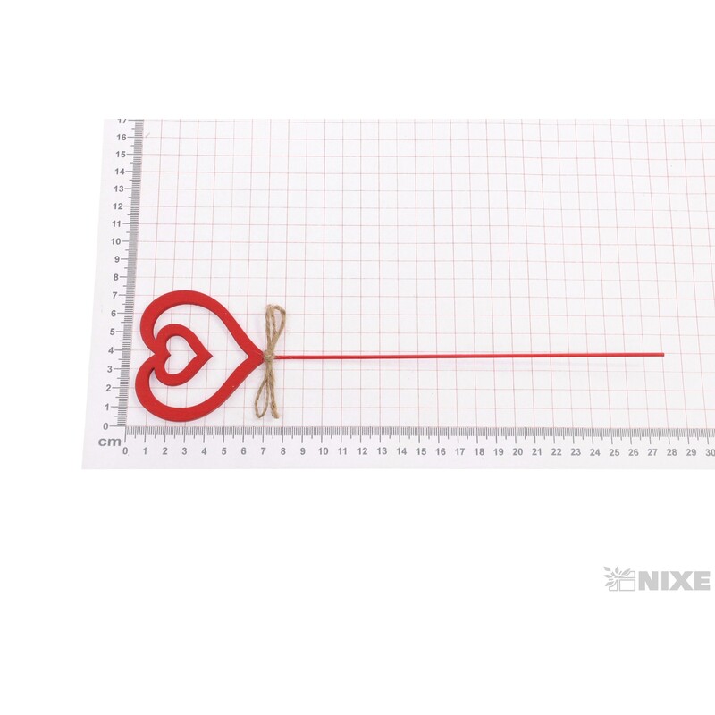 ZÁPICH SRDCE 7x27cm 10ks*ČERVENÁ