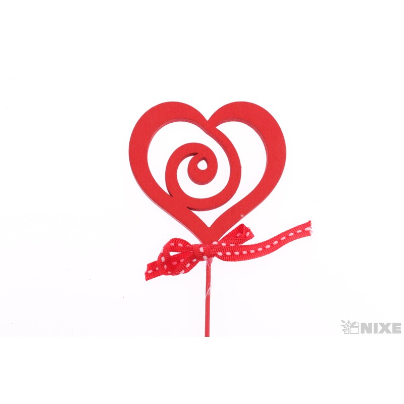 ZÁPICH SRDCE 7x27cm 10ks*ČERVENÁ