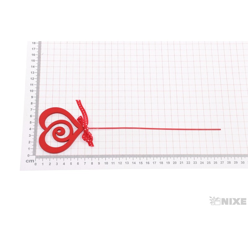 ZÁPICH SRDCE 7x27cm 10ks*ČERVENÁ